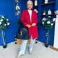 Cassia Detailed Teddy Coat Wine