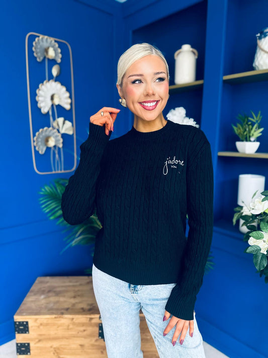 Wianette Rope Knit Jumper Black