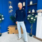 Wianette Rope Knit Jumper Navy
