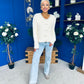 Freah Detailed Chenille Cardi Cream