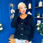 Freah Detailed Chenille Cardi Black