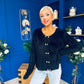 Freah Detailed Chenille Cardi Black