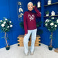 Bowie Detailed Knit Jumper Wine