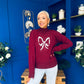 Bowie Detailed Knit Jumper Wine
