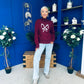 Bowie Detailed Knit Jumper Wine