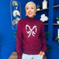 Bowie Detailed Knit Jumper Wine