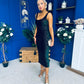 Mabel Sequin Occasion Dress Forest