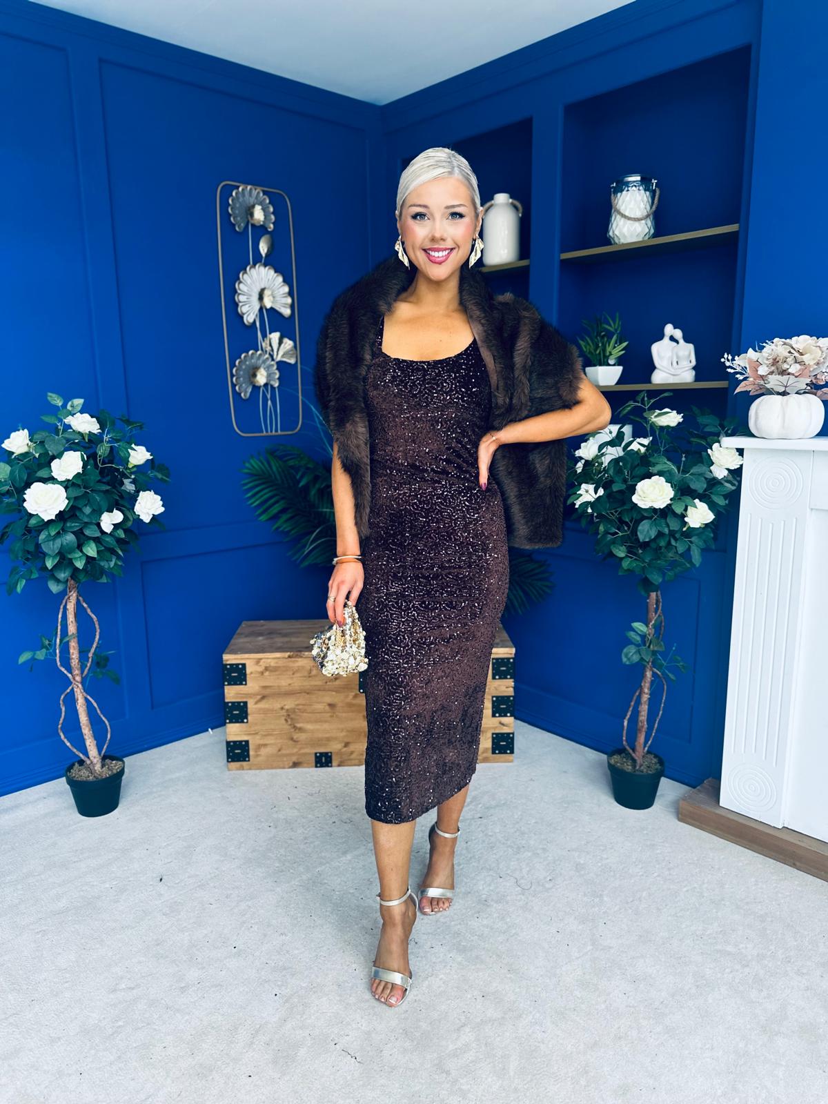 Mabel Sequin Occasion Dress Coco