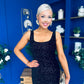 Mabel Sequin Occasion Dress Black