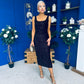 Mabel Sequin Occasion Dress Black