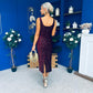 Mabel Sequin Occasion Dress Burgundy