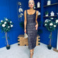 Mabel Sequin Occasion Dress Black Gold