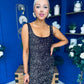 Mabel Sequin Occasion Dress Black Gold