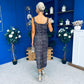 Mabel Sequin Occasion Dress Black Gold