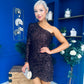 Beverly One Shoulder Sequin Mini Dress Coco