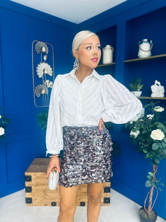 Polly Large Sequin Mini Skirt Coco