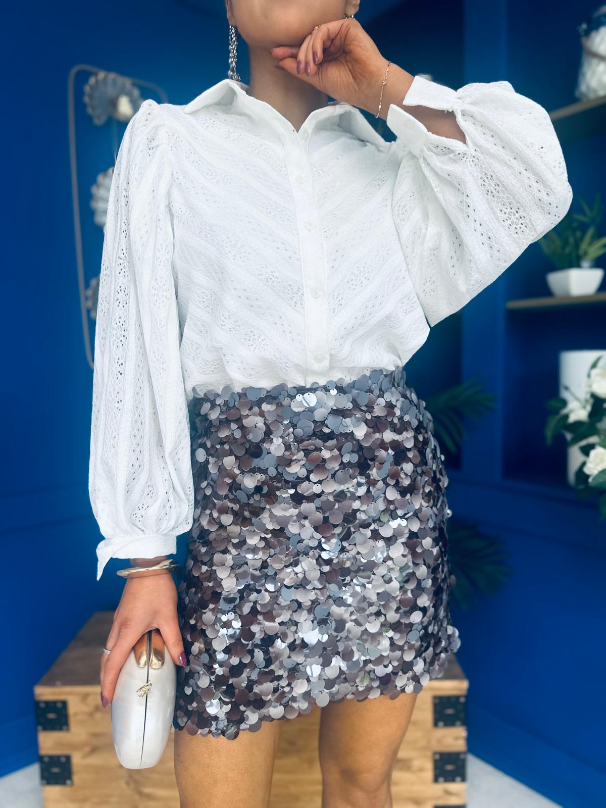 Polly Large Sequin Mini Skirt Coco