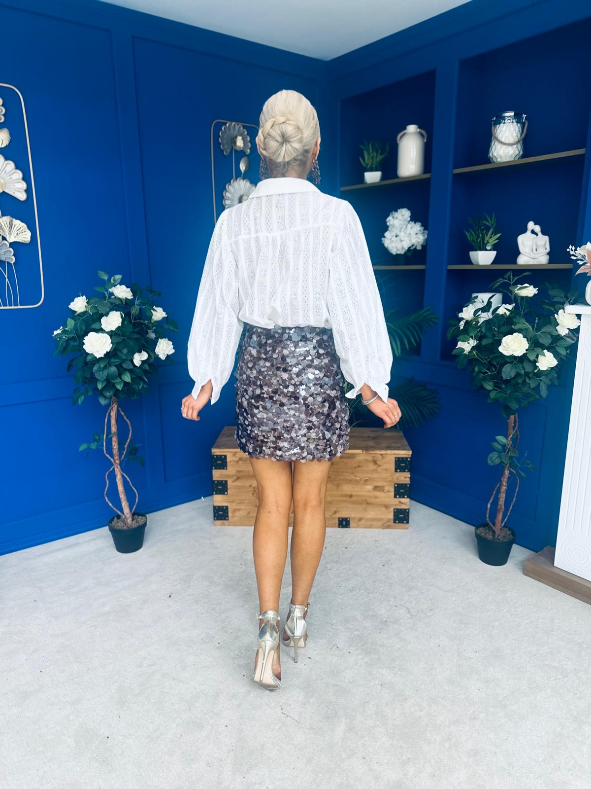 Polly Large Sequin Mini Skirt Coco