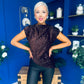 Yvette Detailed Sequin Longline Top Coco
