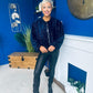 Cody Sequin Bomber Jacket Navy