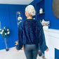 Cody Sequin Bomber Jacket Navy