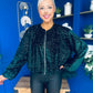 Cody Sequin Bomber Jacket Forest