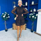 Sara Lace High Neck Mini Dress Coco