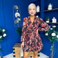 Melissa Banded Mini Dress Floral Coco