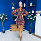 Melissa Banded Mini Dress Floral Coco