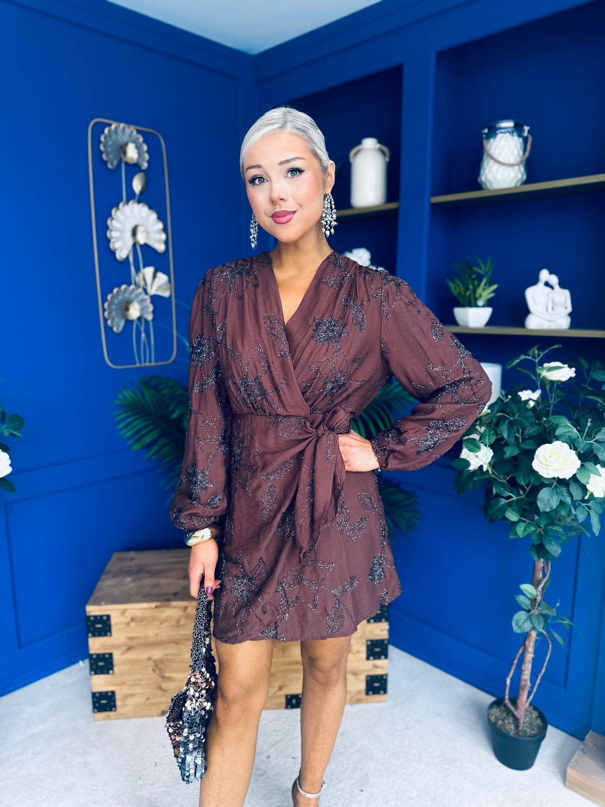 Leah Detailed Mini Dress Coco