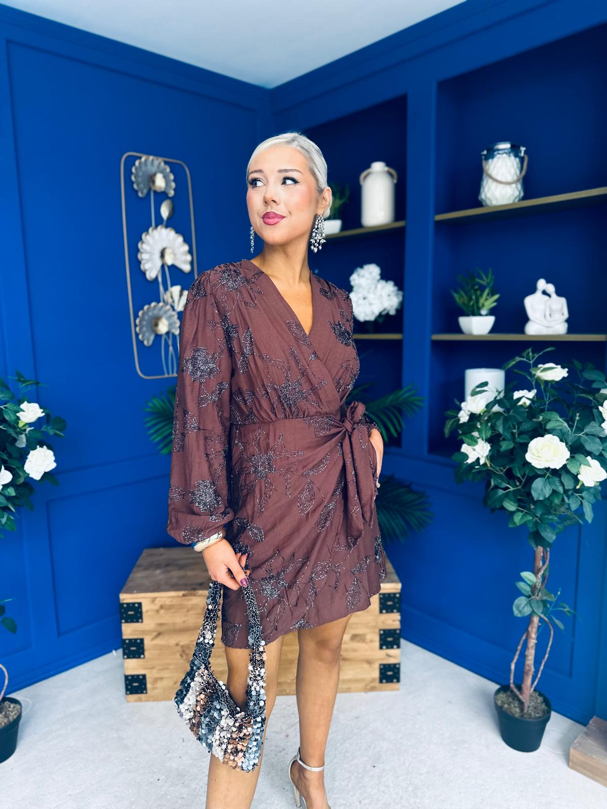 Leah Detailed Mini Dress Coco