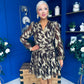 Helena Metallic Leaf Mini Dress Coco Pre Order 3 Oct