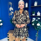 Helena Metallic Leaf Mini Dress Coco Pre Order 3 Oct
