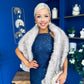Tiana Faux Fur Shawl Taupe