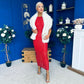 Aifric Sequin Slinky Dress Red