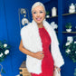 Tiana Faux Fur Shawl Cream