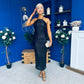 Aifric Sequin Slinky Dress Black