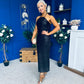 Aifric Sequin Slinky Dress Black
