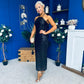 Aifric Sequin Slinky Dress Black