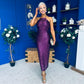 Aifric Sequin Slinky Dress Violet