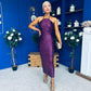 Aifric Sequin Slinky Dress Violet