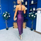 Aifric Sequin Slinky Dress Violet