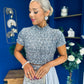 Kendra Detailed Sequin Top Grey