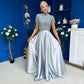 Kylie Satin Maxi Skirt Grey