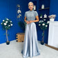 Kylie Satin Maxi Skirt Grey