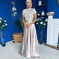 Kylie Satin Maxi Skirt Beige