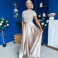 Kylie Satin Maxi Skirt Beige