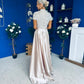 Kylie Satin Maxi Skirt Beige