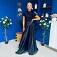 Kylie Satin Maxi Skirt Black