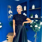 Kendra Detailed Sequin Top Black